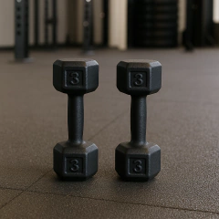 PAR MANCUERNA HEXAGONAL FUNDICION 3 KG - 100% MACIZA - comprar online