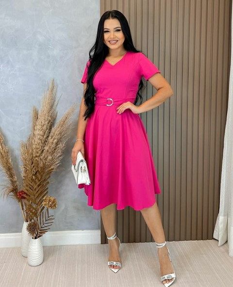 Vestido Pink e Verde