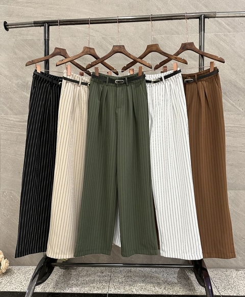 Calça Pantalona listras