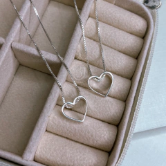 Colar coração vazado - inspiração Tiffany - comprar online