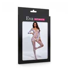 Macacão Sensual Branco em Renda com Manga 7/8 - Eva Intimate na internet
