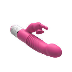 Vibrador Texturizado Com Aquecimento Movimentos Vai e Vem Recarregável e Estimulador Clitoriano - Dibe