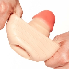 Capa Extensor Peniano em Realistic Skin Bege Realística 16 cm - Aumente seu Pênis em 4 cm Cliff - Mais Prazer