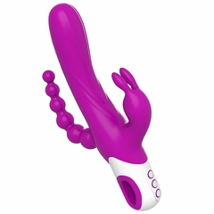 Vibrador Tripla Estimulação Dois Motores Independentes 12 modos de Vibração - Eden