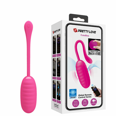 Bullet Catalina Controlado via App Silicone Super Soft Texturizado e Recarregável - Pretty Love