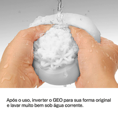 Imagem do Masturbador Tenga Original com Texturas Geométricas Geo Coral