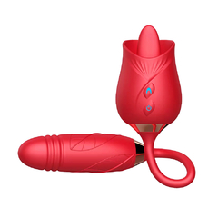 Vibrador Duplo Mini Pênis Vai e Vem e Língua Massageadora na internet