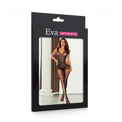 Macacão Sensual Arrastão e Renda com Alça Preto Aberto nas laterais - Eva Intimate na internet