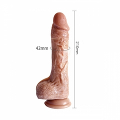 Pênis Vibrador e Rotativo à prova d'água Recarregável 20 cm com 7 modos de Vibração e Rotação - Mais Prazer