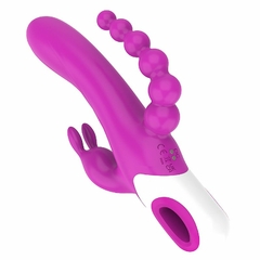 Vibrador Tripla Estimulação Dois Motores Independentes 12 modos de Vibração - Eden na internet