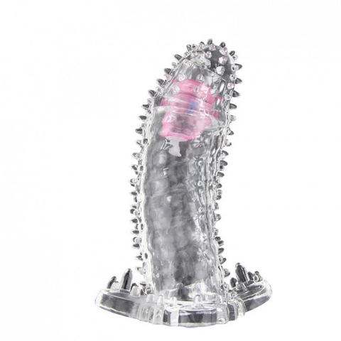 Capa Peniana Transparente c/ vibro em silicone - Brave Man