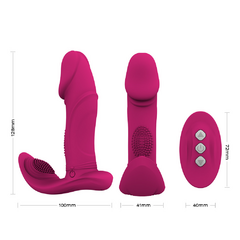 Vibrador 3 motores Clitóris e Ponto G 7 Modos de Vibração à Prova d'água Recarregável c/ Controle Remoto - Mais Prazer