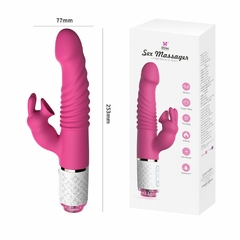 Vibrador Texturizado Com Aquecimento Movimentos Vai e Vem Recarregável e Estimulador Clitoriano - Dibe na internet