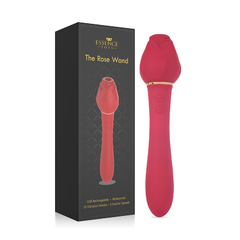 The Rose Wand - 2 em 1 - Vibração e Sucção- Essence Toys GARANTIA DE 1 ANO