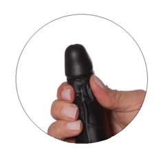 Pênis Realístico com Ventosa e Escroto em Realistic Skin 12,5 x 3,5 cm - Mark Preto - comprar online