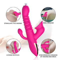 Vibrador Giratório Vai e vem Língua e Sugador de clitóris à prova d'água - Dibe Orgasm Clitoral - comprar online