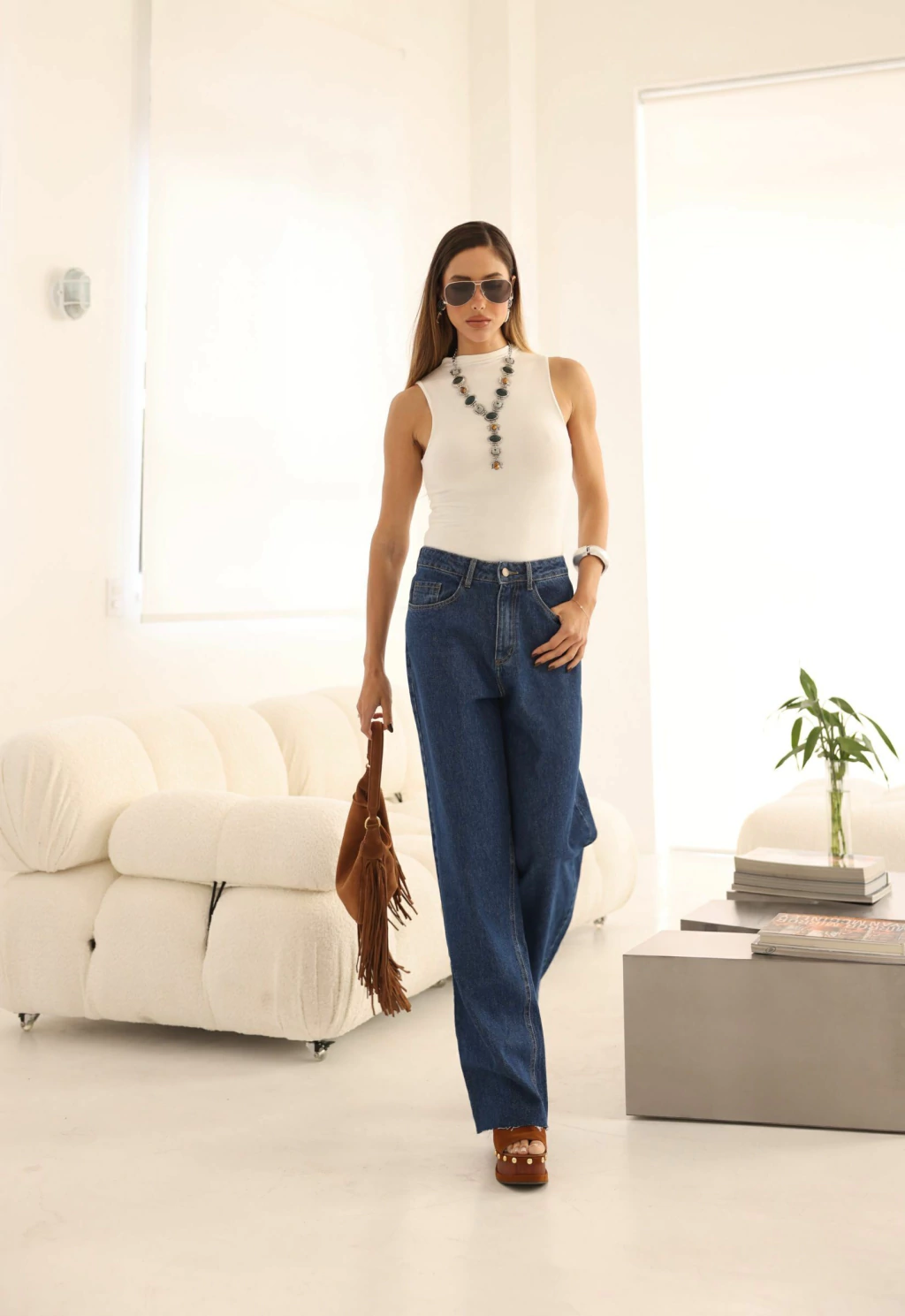 Calça Wide Leg Basic