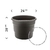 Vaso Cachepot Roma 24 Preto - comprar online