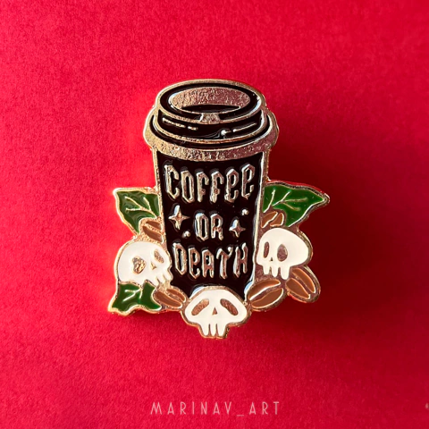 Pin - Coffee or Death - Good Omens