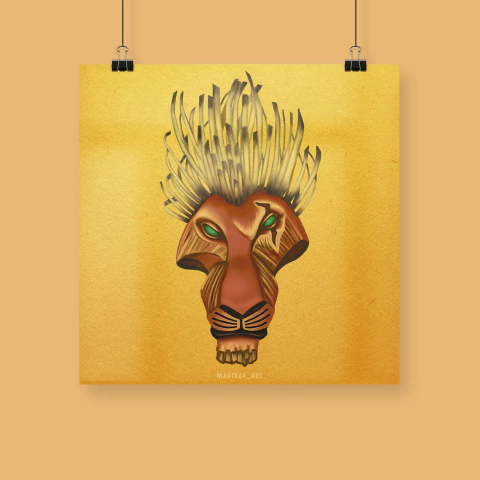 Poster Quadrado - Scar - Rei Leão