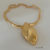 Maxi Colar Dourado Formato Gota Orgânica Grande | Ouro 18k