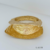 Maxi Bracelete Dourado Fosco 2 Frisos Formato Orgânico