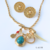 Colar Elos Longo com Pingentes Coral e Chifre | Ouro 18K - Gaudi Semijoias