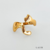 Anel Dourado Orgânico Ajustável | Ouro 18k