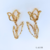 Maxi Brinco Semijoia Dourado Flor Martelada | Ouro 18k - Gaudi Semijoias