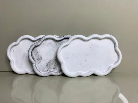 BANDEJA DECORATIVA DE GESSO PARA VELA