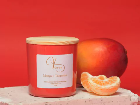 VELA AROMÁTICA MANGA E TANGERINA 200g