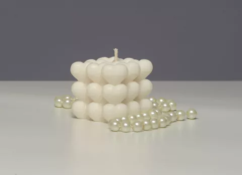 VELA AROMÁTICA DECORATIVA CORAÇÕES