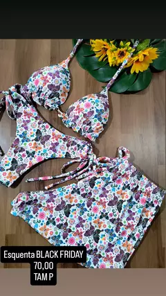Kit short black friday borboleta roxa