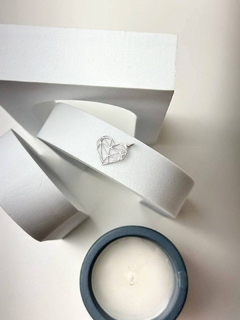Pingente Coração Origami Diamantado