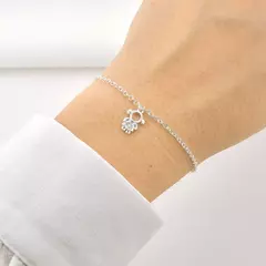 PULSEIRA MENINA CRAVEJADA DE PRATA - comprar online