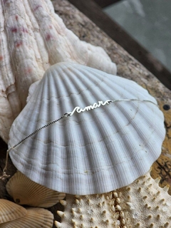 PULSEIRA MANUSCRITA AMAR - PRATA 925 - comprar online