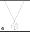 COLAR BOLA DE VÔLEI - PRATA 925
