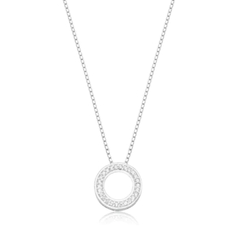 COLAR CIRCULO CRAVEJADO PRATA 925 - comprar online