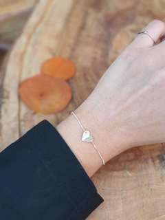 PULSEIRA CORAÇÃO ORIGAMI - PRATA 925 - comprar online