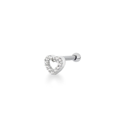 Piercing Coração Vazado Cravejado - comprar online