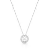 COLAR CIRCULO TREVO CRAVEJADO PRATA 925
