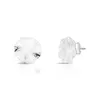 Brinco Folha Martelado Octogonal de Prata 925