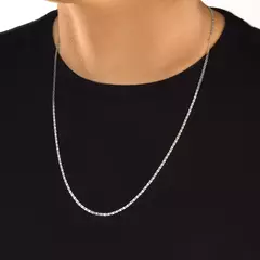CORRENTE MASCULINA PIASTRINE FIO 040 PRATA 925 - comprar online