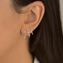 TRIO BRINCO ARGOLA CORAÇÃO TORCIDO PRATA 925 - comprar online