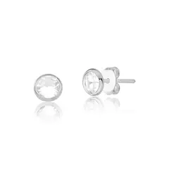 BRINCO PONTO DE LUZ CRISTAL REDONDO PRATA 925 - comprar online
