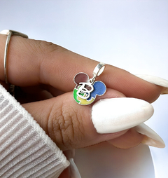 BERLOQUE MICKEY AUTISMO LETRA PERSONALIZADA PRATA 925 - comprar online