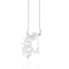 COLAR CAVALO MINIMALISTA VAZADO - PRATA 925 - comprar online