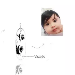 Pingente Olhar Oval Coração Vazado Personalizado