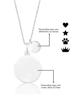 Colar Duas Medalhas Personalizado - comprar online