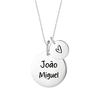 COLAR PATUÁ NOME PERSONALIZADO + PINGENTE CORAÇÃOZINHO